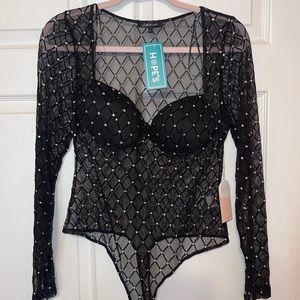 NWT Shop Hope’s Mesh Rhinestone Bodysuit